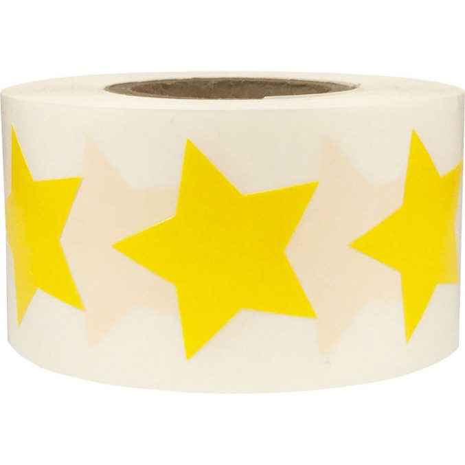 Yellow Star Stickers 1