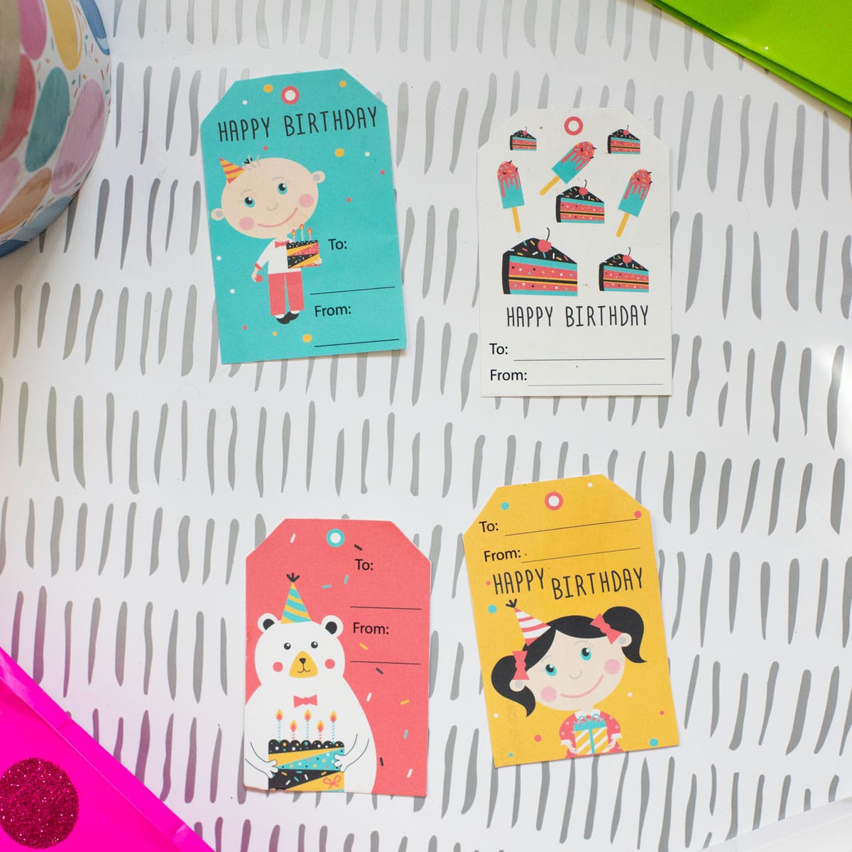 All Occasion Personalized Gift Tags - 3 pack - Tags for Birthday