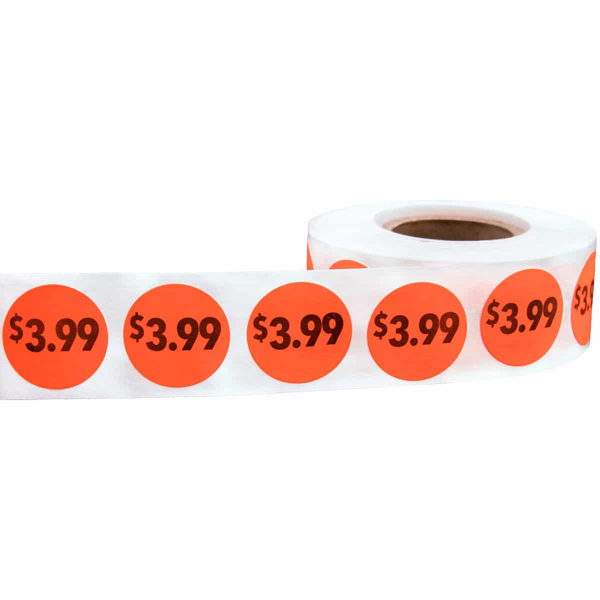 Fluorescent Red $5.99 Pricing Stickers 3/4 Round