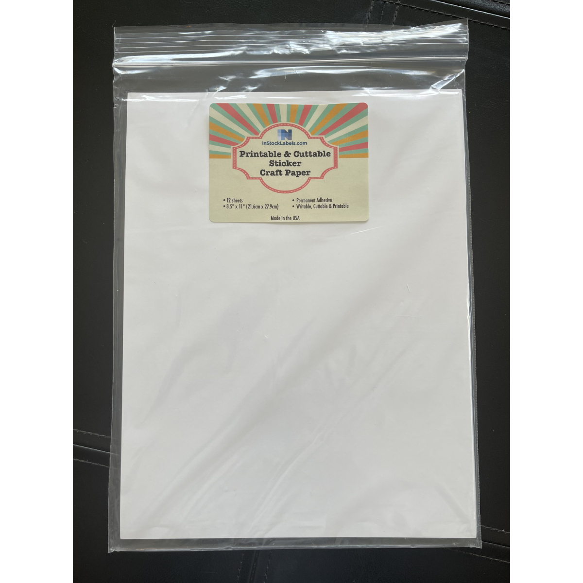 White Printable & Cuttable Sticker Cardstock Craft Paper 8.5
