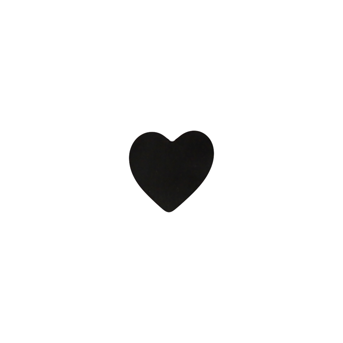 Black Heart Stickers - Small 1/2 Inch