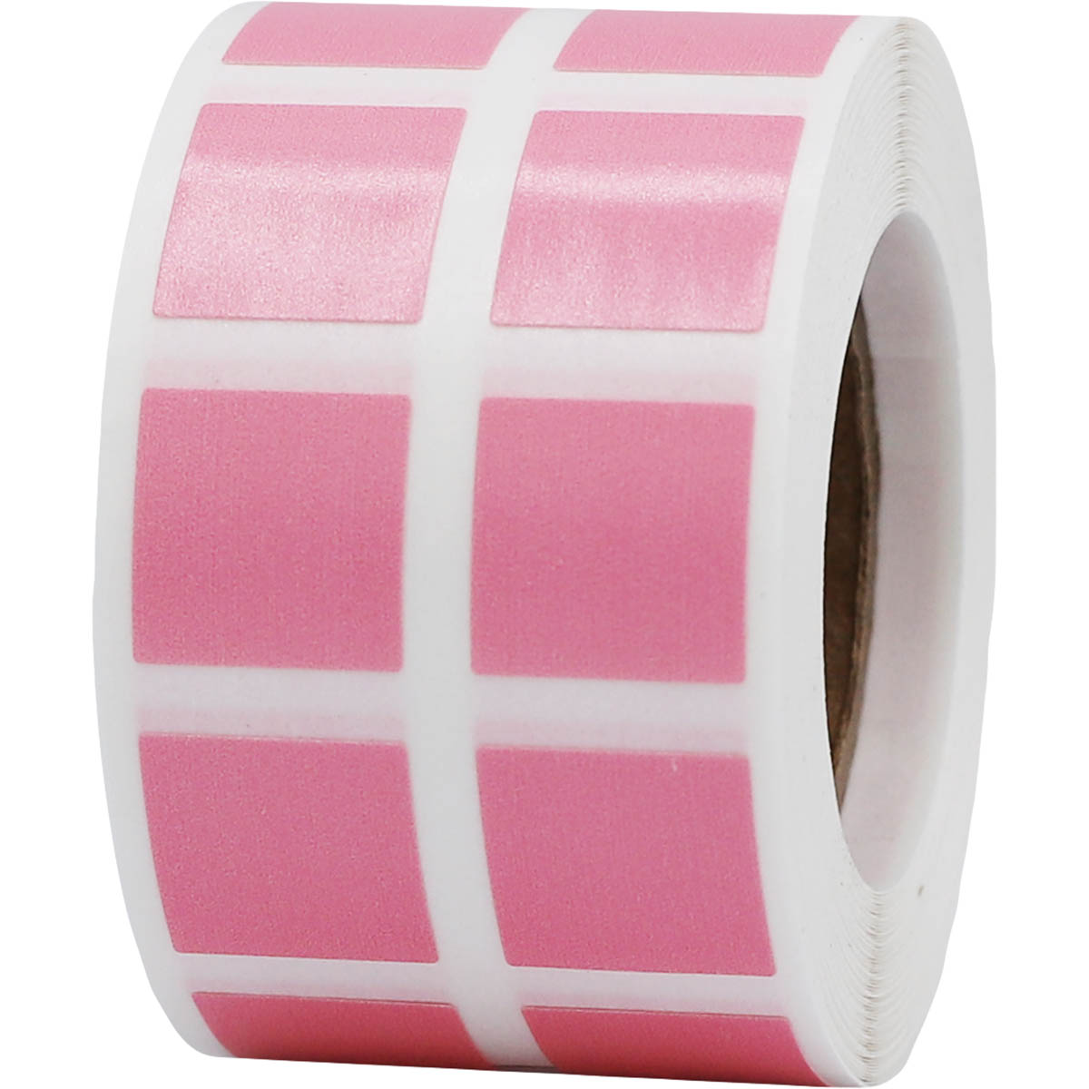 Small Pink Colored Square Stickers 1/2