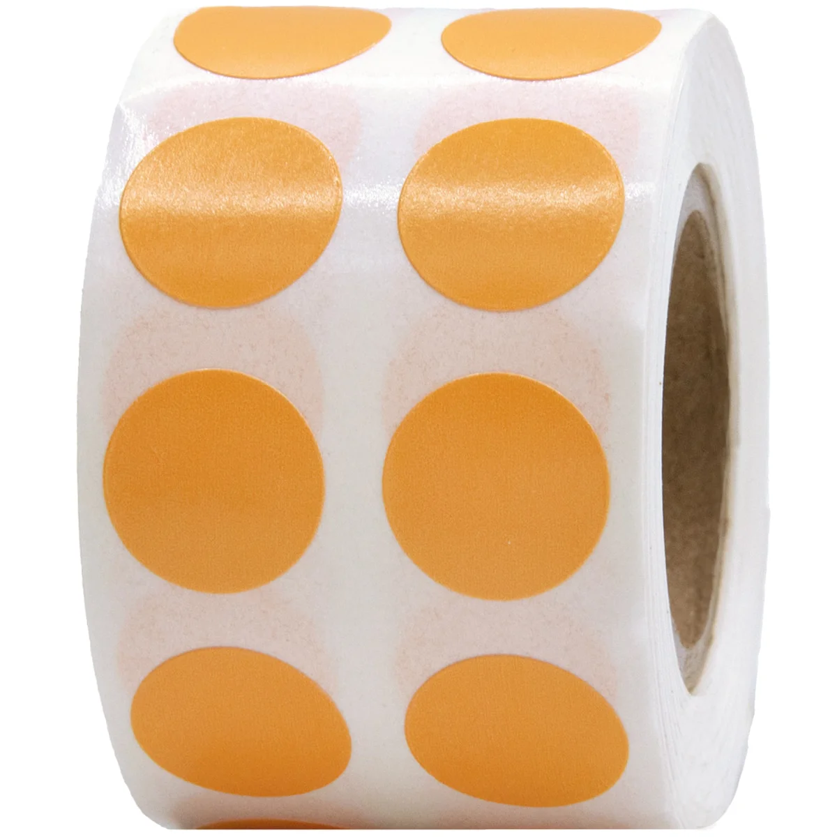 QTY 1,000 Small Peach Dot Stickers 1/2" Round