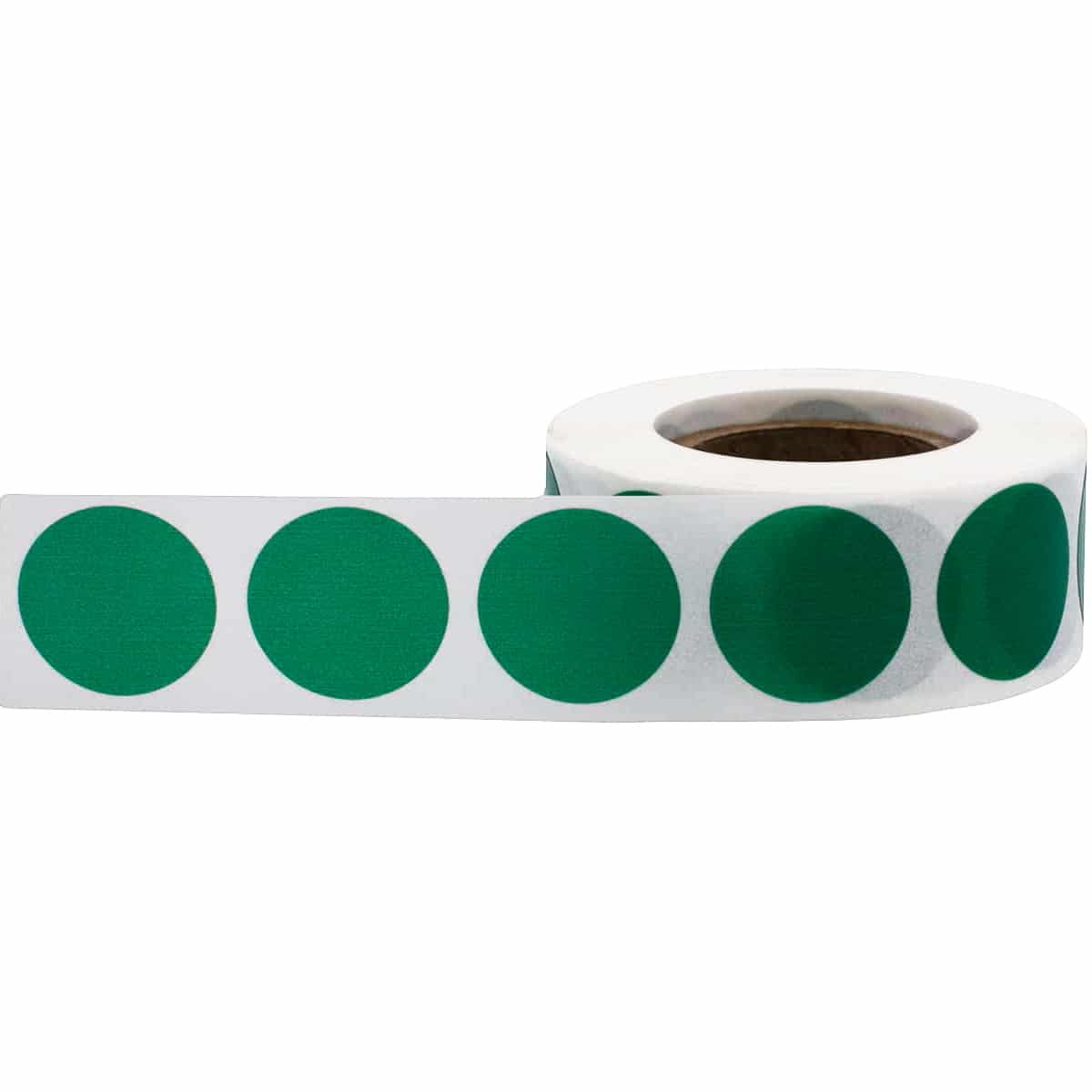 Transparent Green Labels 3/4" Round