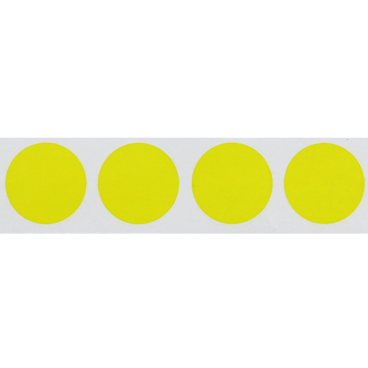 Transparent Yellow Labels 3/4" Round