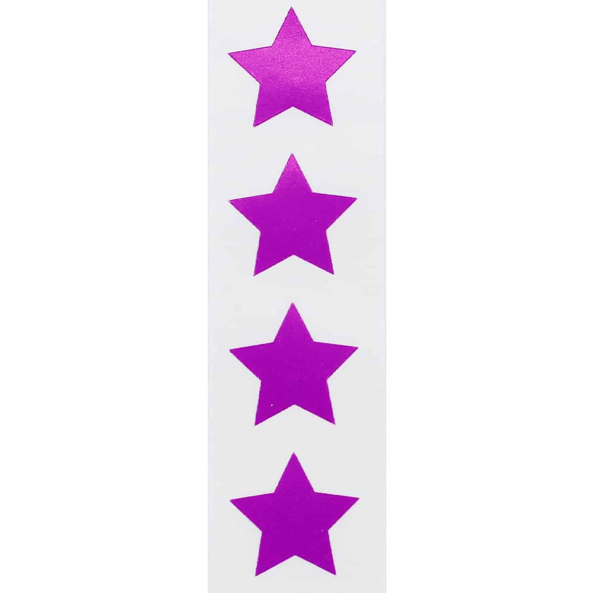 Purple Star Stickers 3/4 Inch