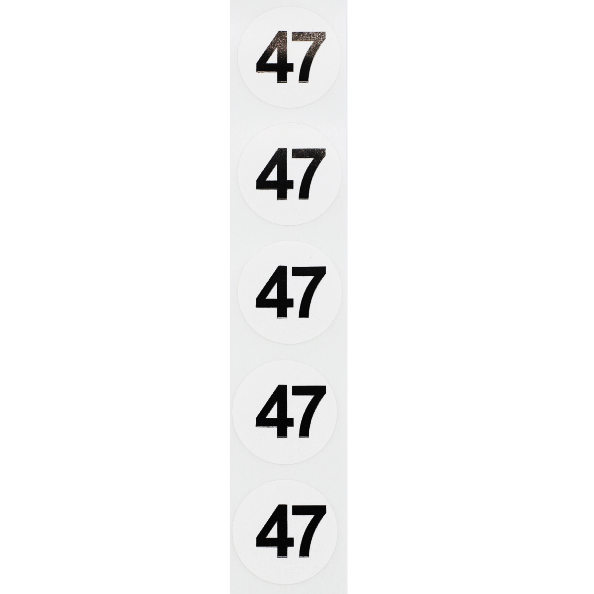 White Number 47 Stickers 3 4