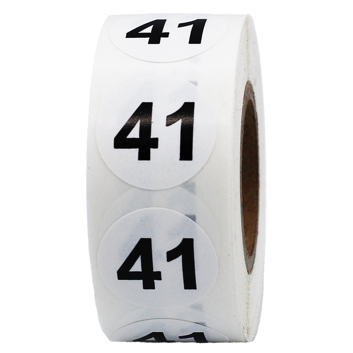 White Number 41 Stickers 3/4"