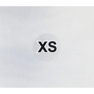 Clear Round XS Standard Size Stickers for Shirts - Clothing Size