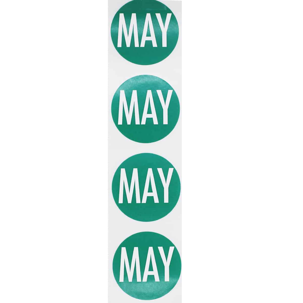 May Color Coding Month Stickers 1.5" Round