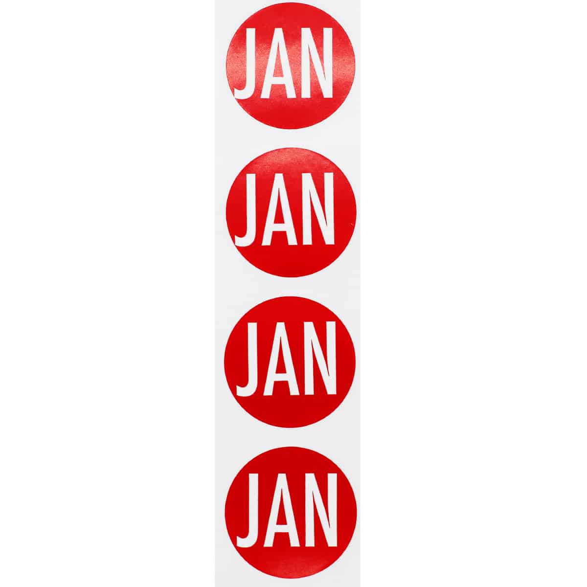 January Color Coding Month Stickers 1.5 Round