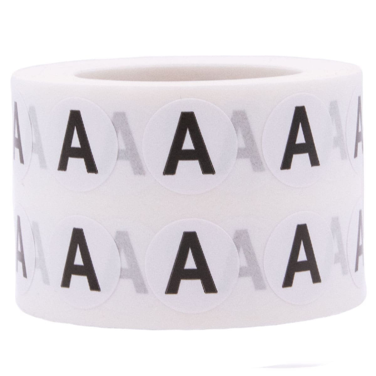 Small Letter A Stickers 1/2 Round