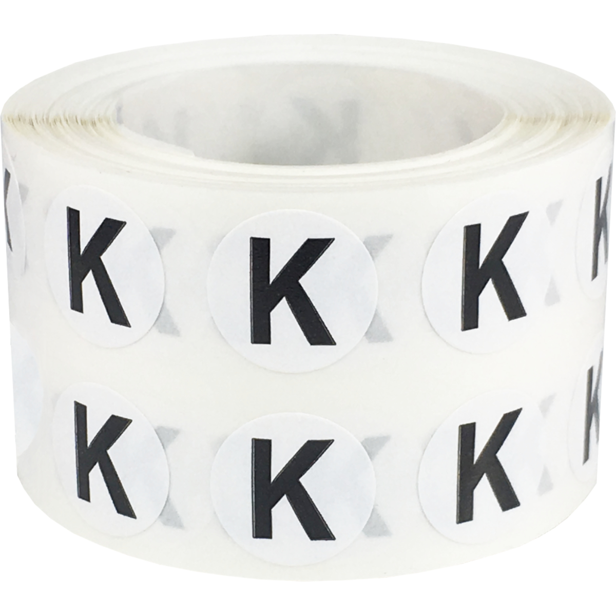 Small Letter K Stickers 1/2 Round