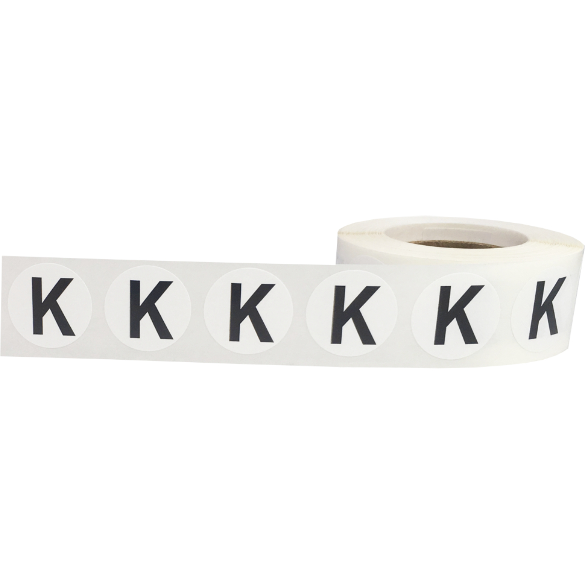 Letter K Stickers 3/4" Round