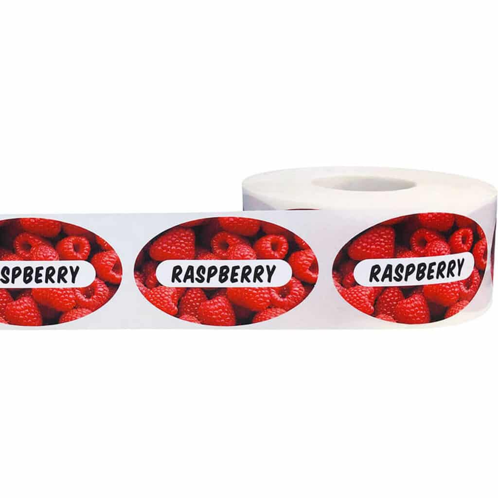 Raspberry Labels with Real Image for Jelly Canning | InStockLabels.com
