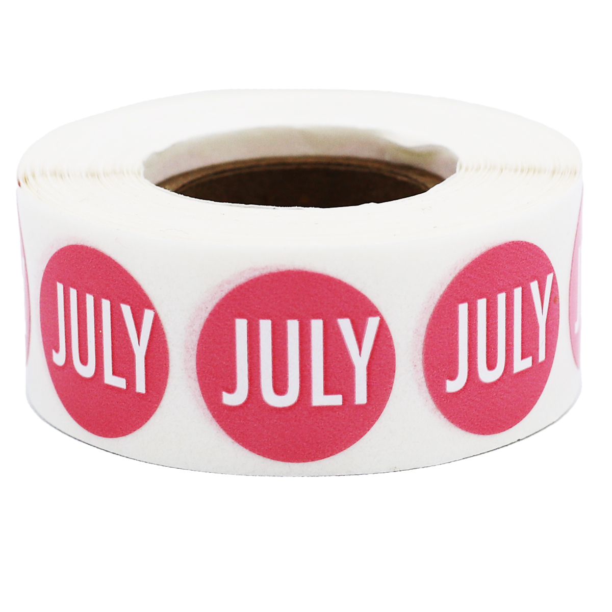 July Color Coded Month Stickers 3/4 Round