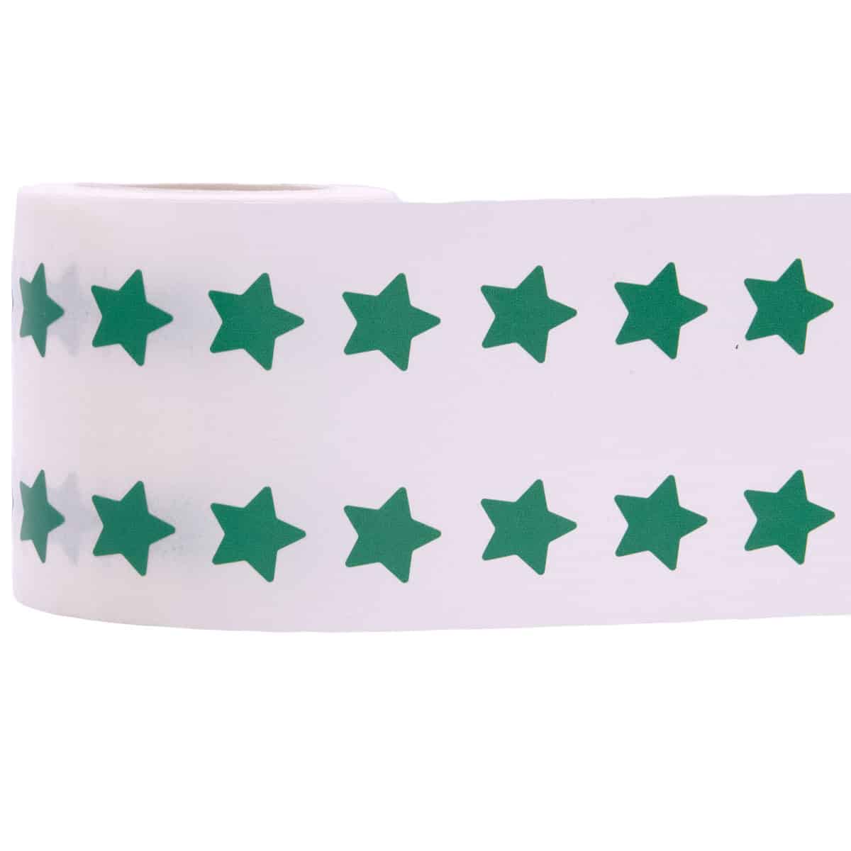 Small Green Star Stickers 1/2 Inch
