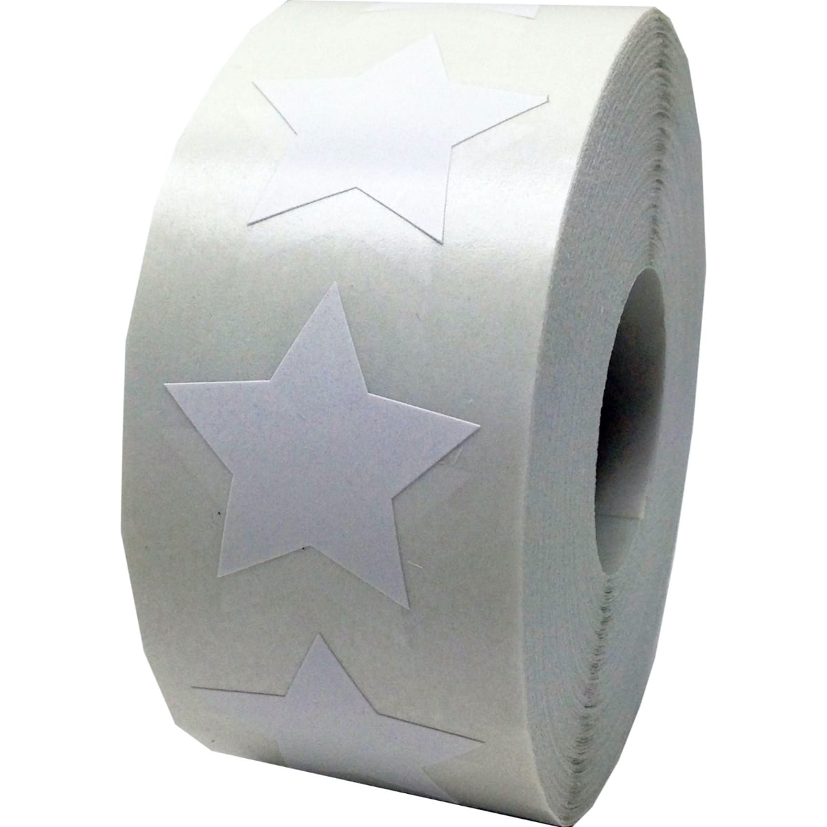 White Star Stickers 1" Inch QTY 500