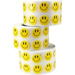 1/2″ Three Pack Yellow Smiley Face Stickers