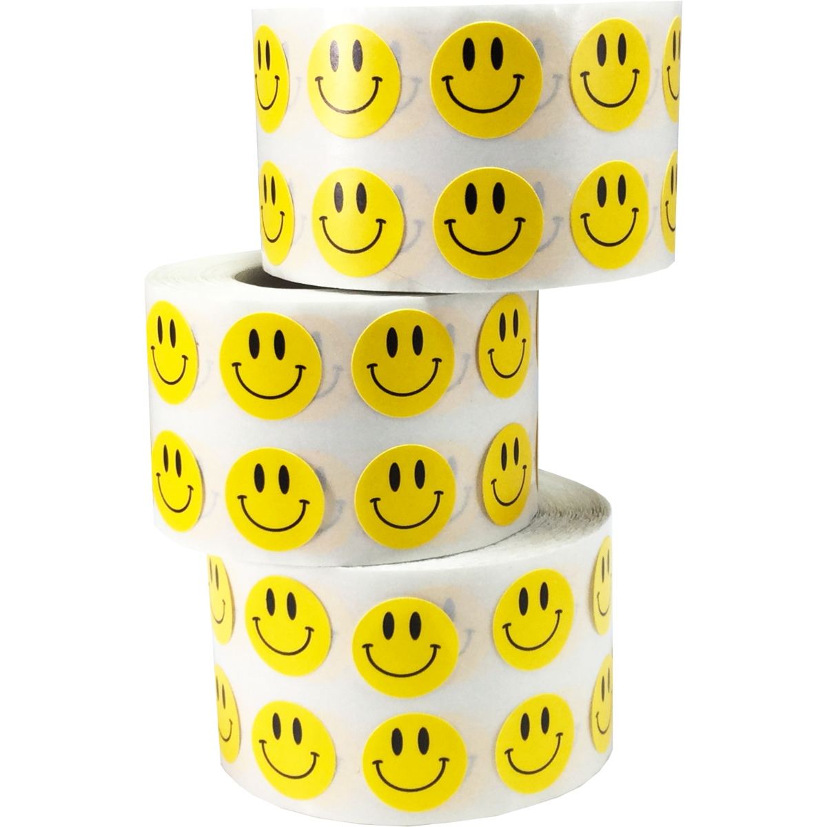 Yellow Smiley Face Stickers | Three Pack 1/2 Round
