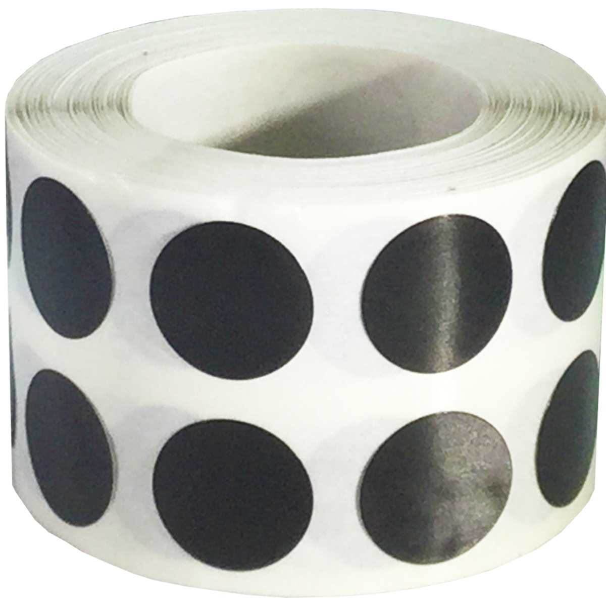 Small 1/2 Round Removable Black Dot Stickers