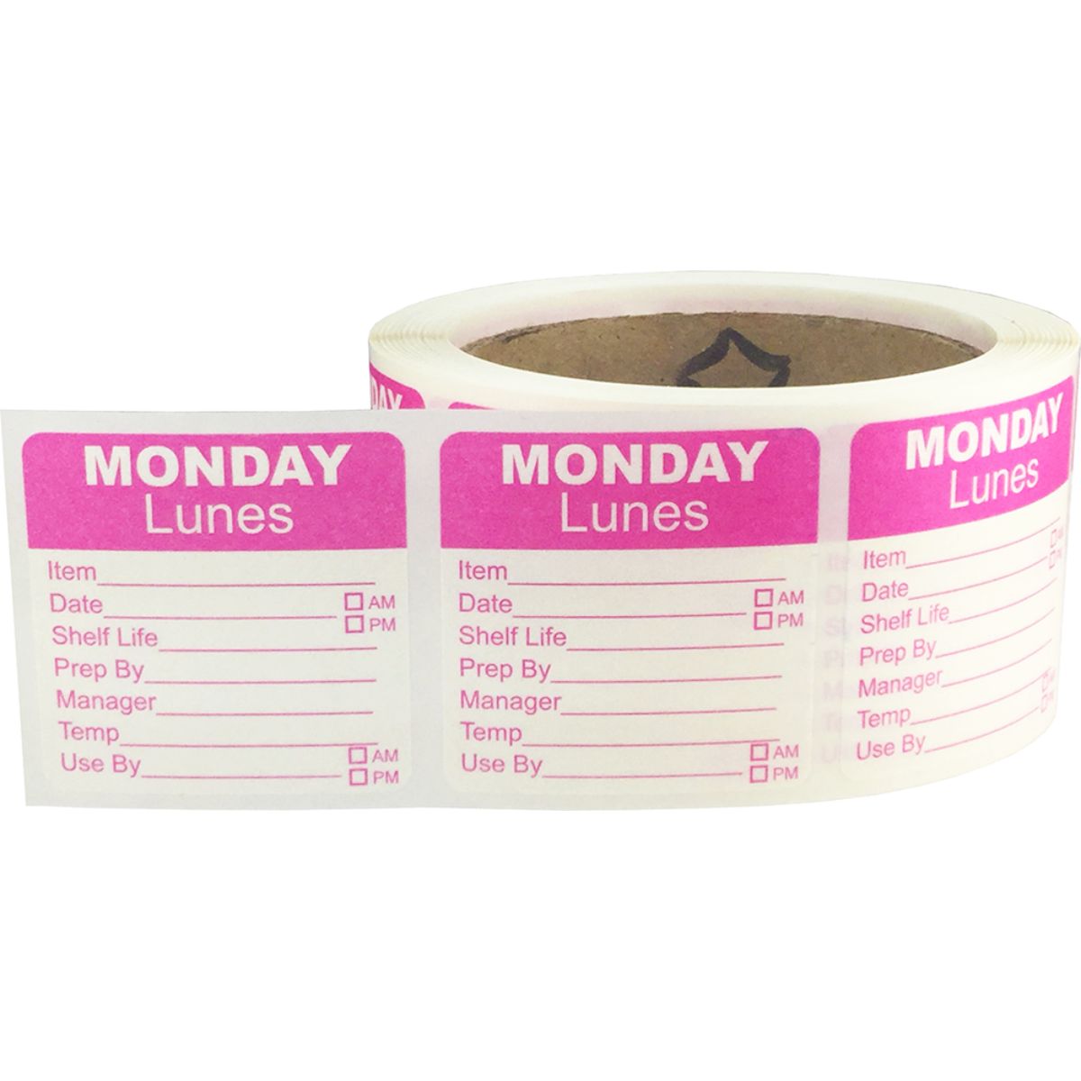 Monday Dissolvable Writable Day Labels 2" Square