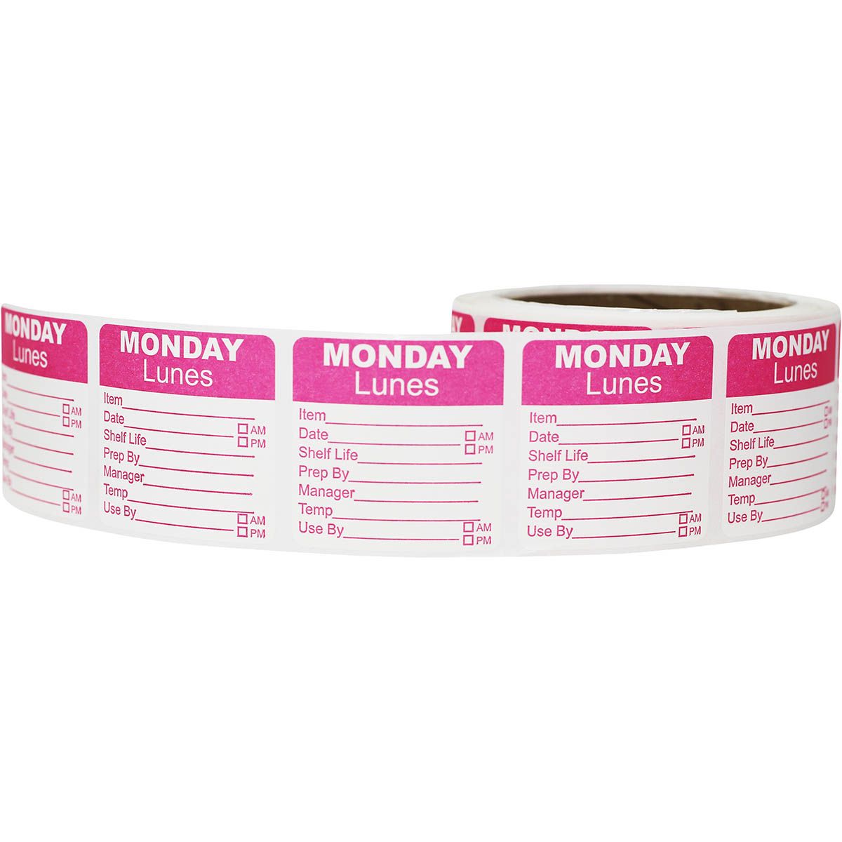 Monday Dissolvable Writable Day Labels 2" Square