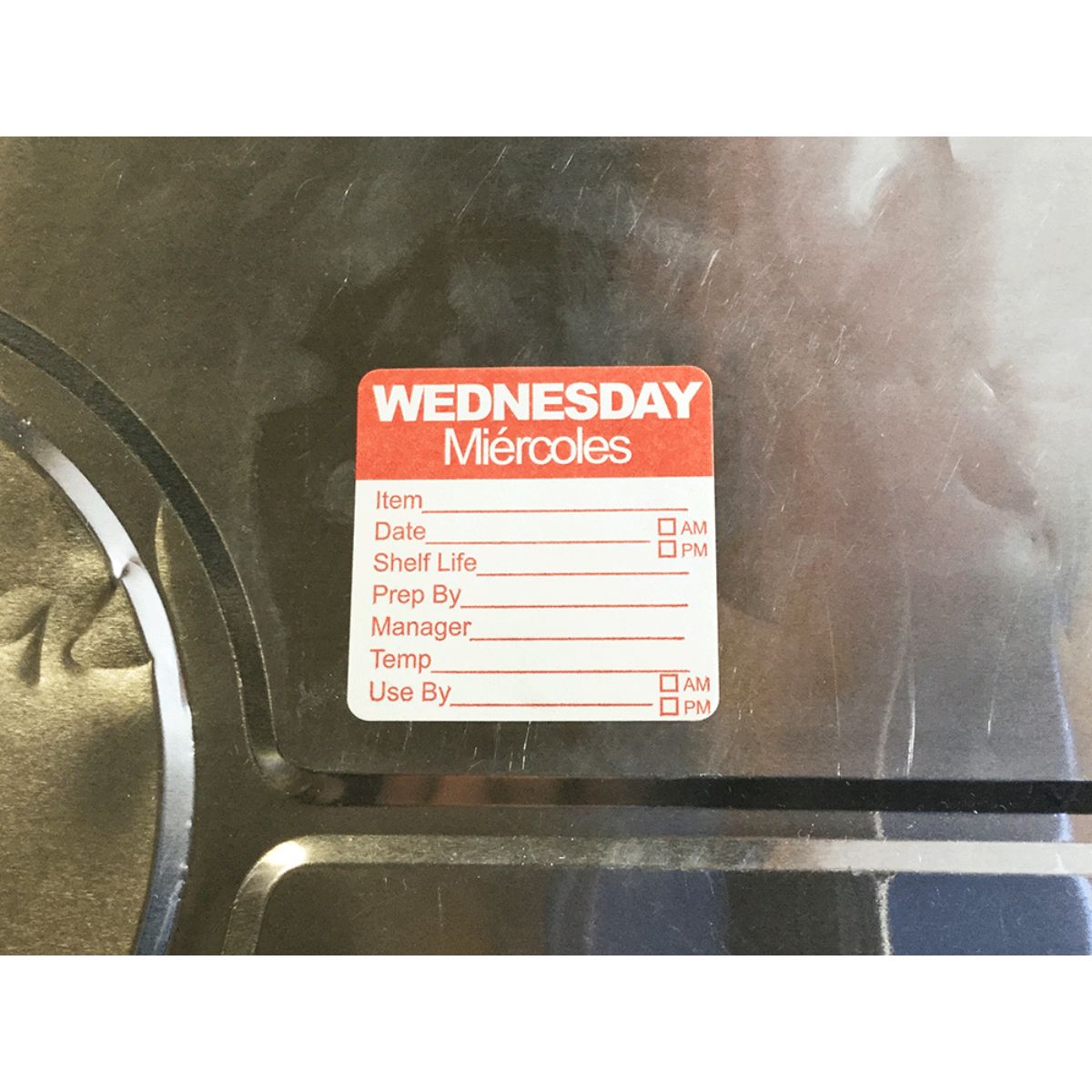 Wednesday Dissolvable Writable Day Labels 2" Square