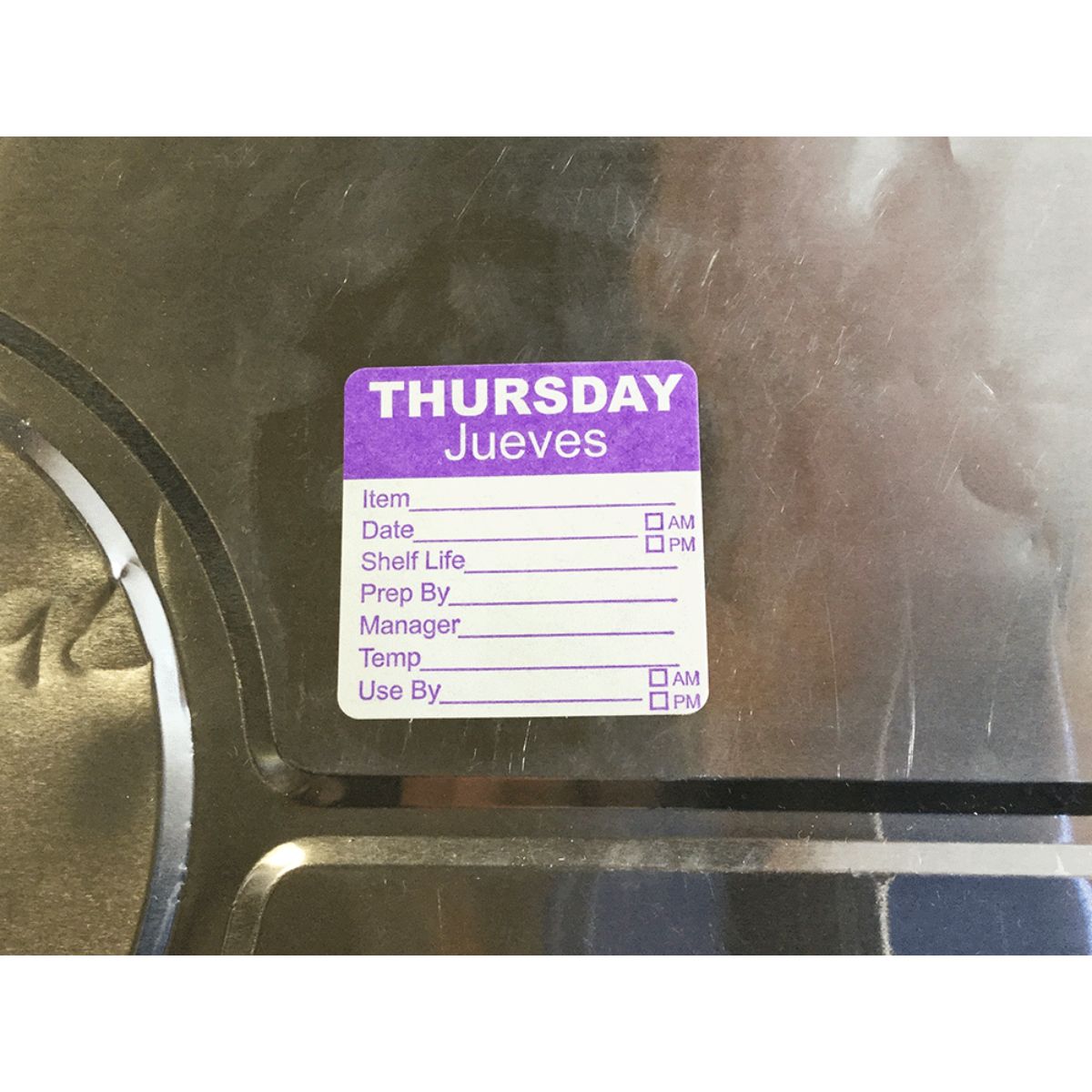 Thursday Dissolvable Writable Day Labels 2" Square