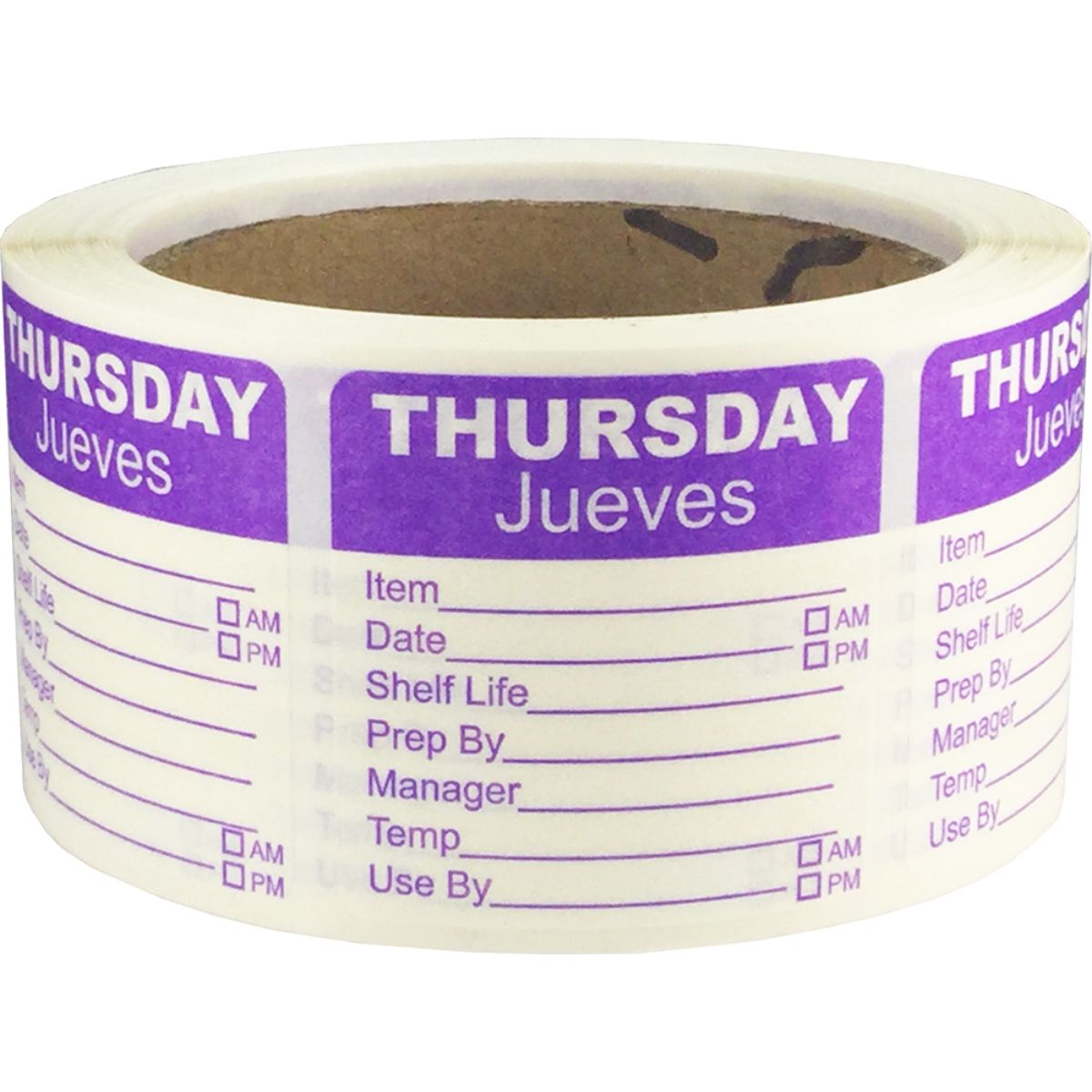 Thursday Dissolvable Writable Day Labels 2" Square