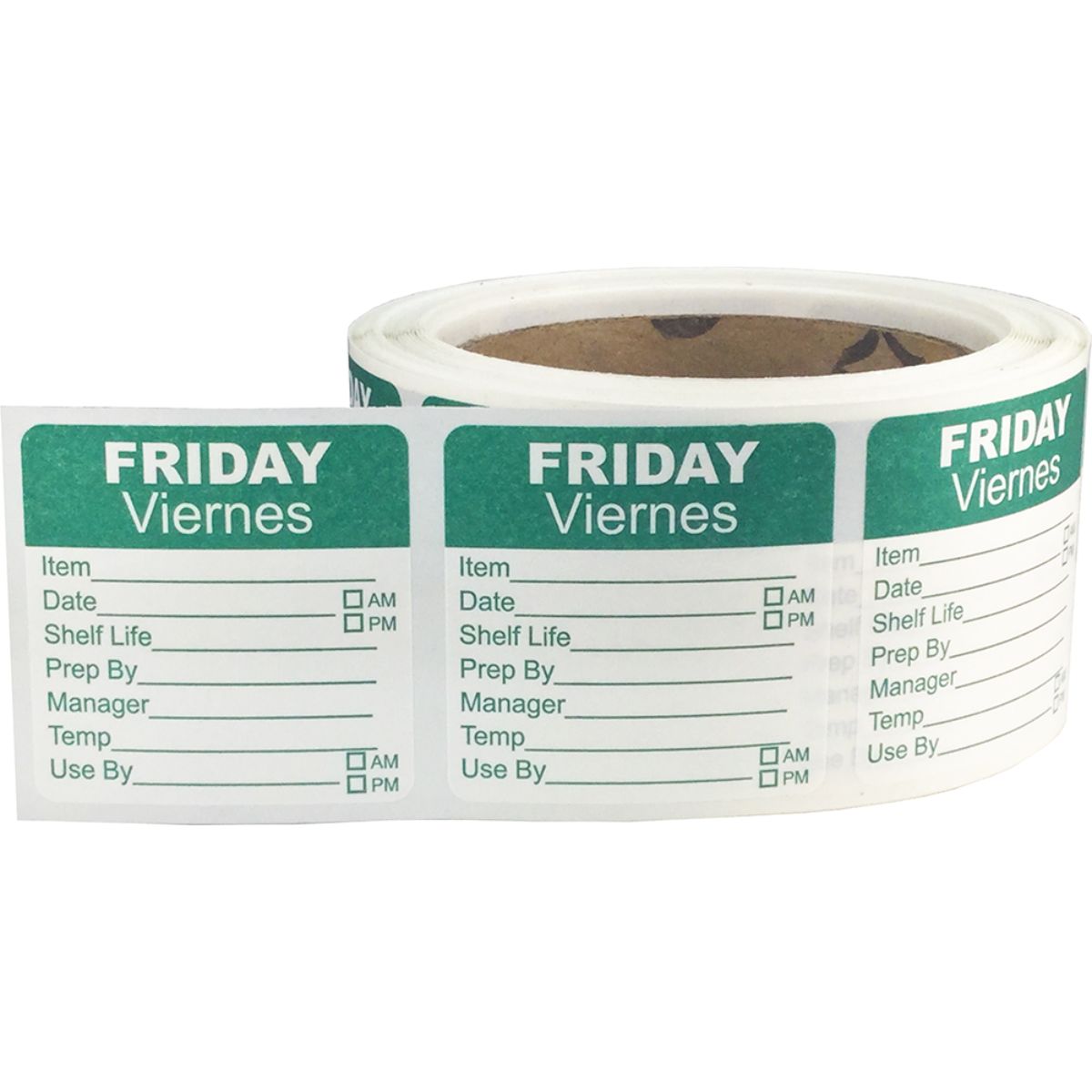 Friday Dissolvable Writable Day Labels 2" Square