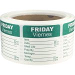 2″ Square Friday Dissolvable Writable Day Labels