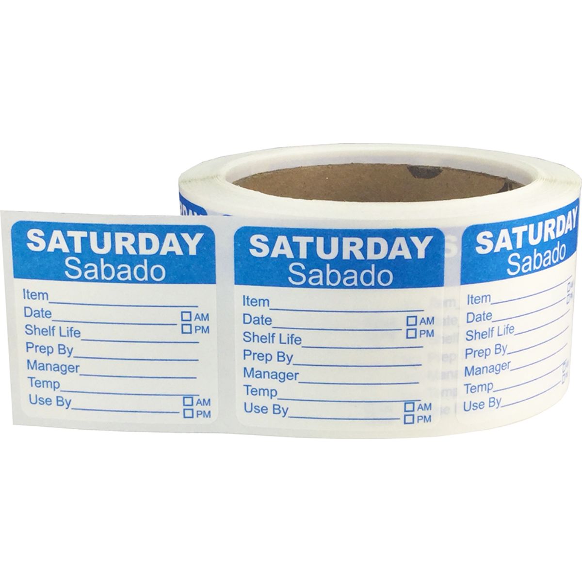 Saturday Dissolvable Writable Day Labels 2" Square