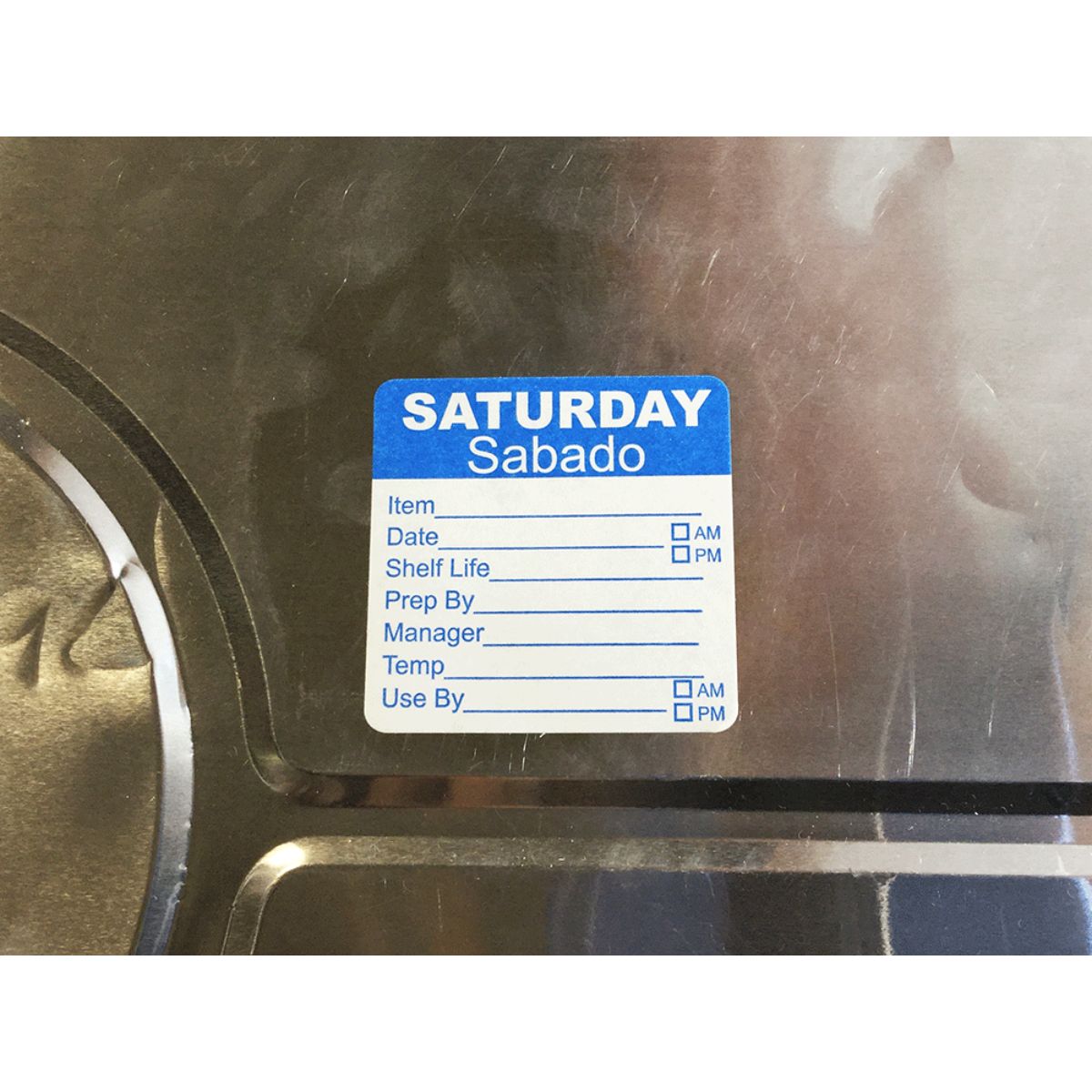 Saturday Dissolvable Writable Day Labels 2" Square