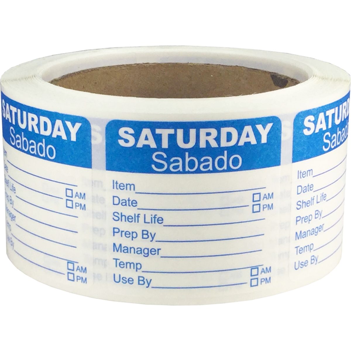 Saturday Dissolvable Writable Day Labels 2" Square