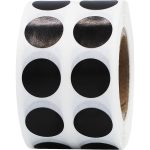 Small Black Dot 1/2 Round Stickers 1,000 Count - InStock Labels