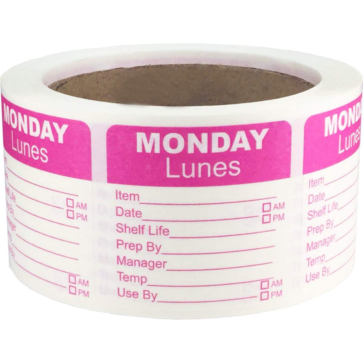 Monday Dissolvable Writable Day Labels 2" Square