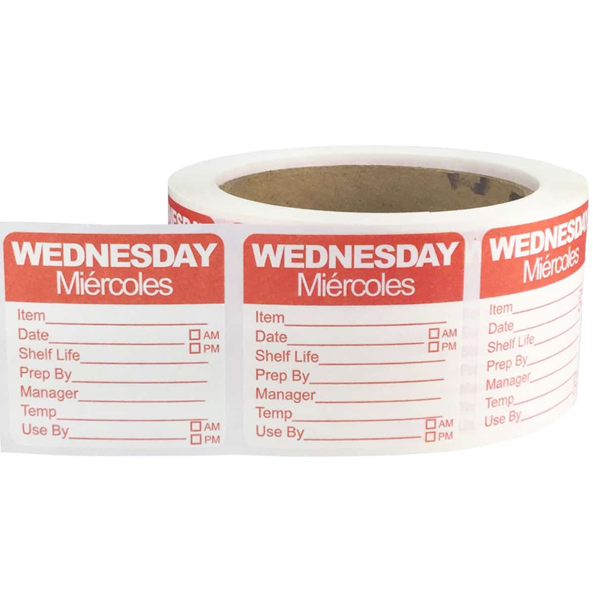 Wednesday Dissolvable Writable Day Labels 2" Square