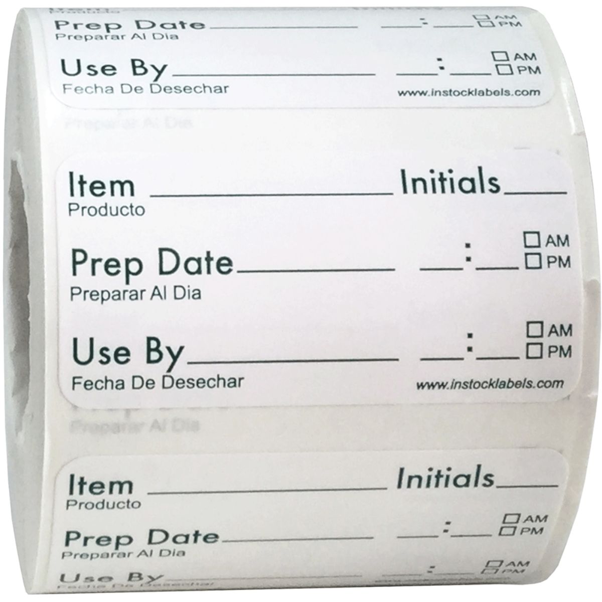100 x Use By Food Storage Labels Use By Stickers Date Box AM PM 