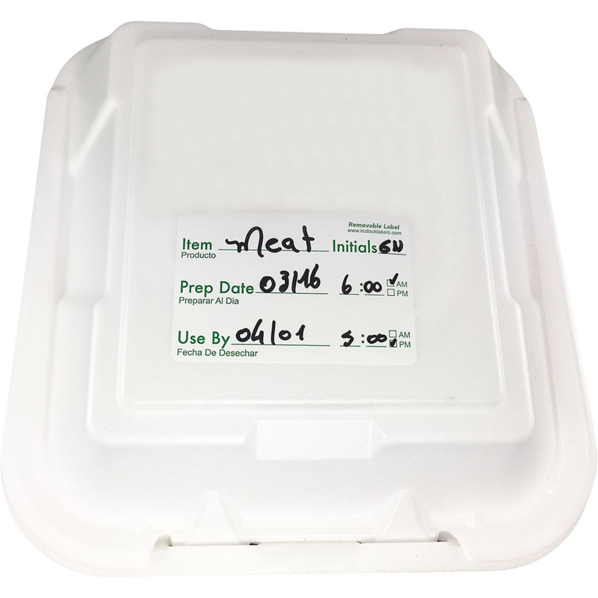 Removable Food Prep Labels for Restaurants