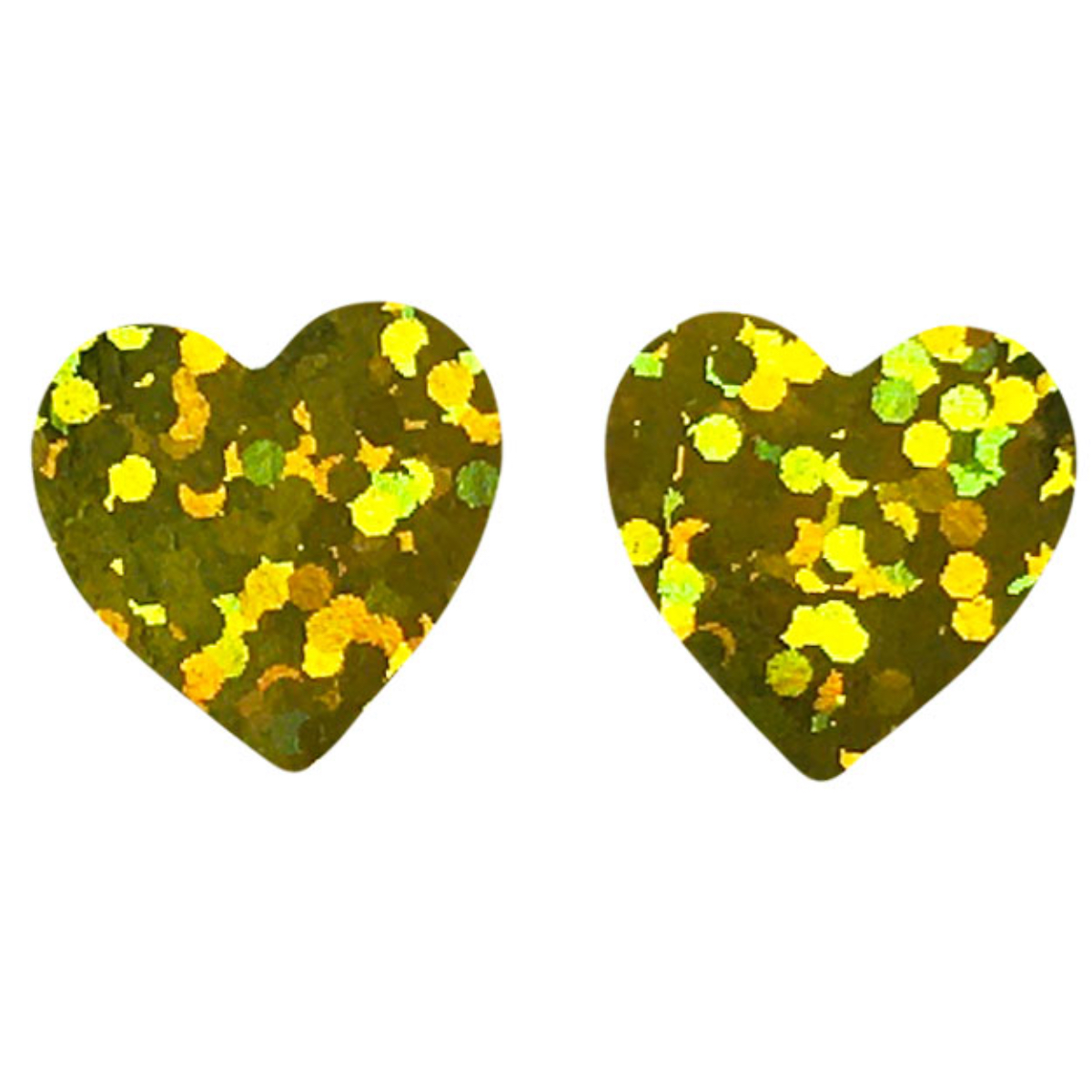 Small Metallic Gold Heart Stickers 1/2 Round, 1,000/Rolll