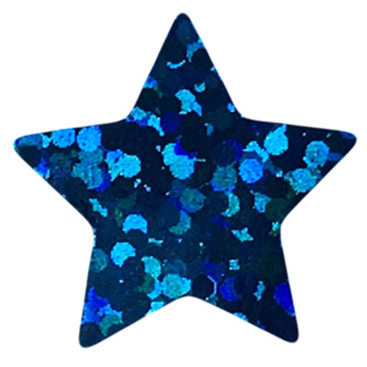 Blue Sparkle Star Stickers 3/4 Inch