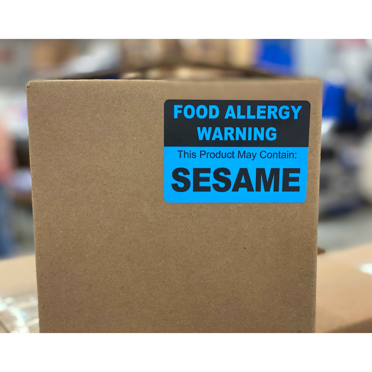 May Contain Sesame Allergy Warning Labels | 2.5" x 3.5" Rectangle