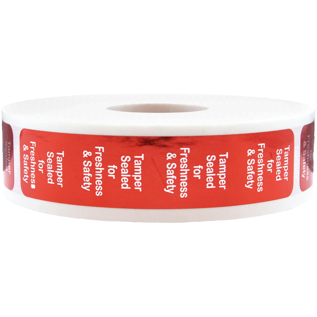 Red Tamper Evident Fresh and Safe Labels