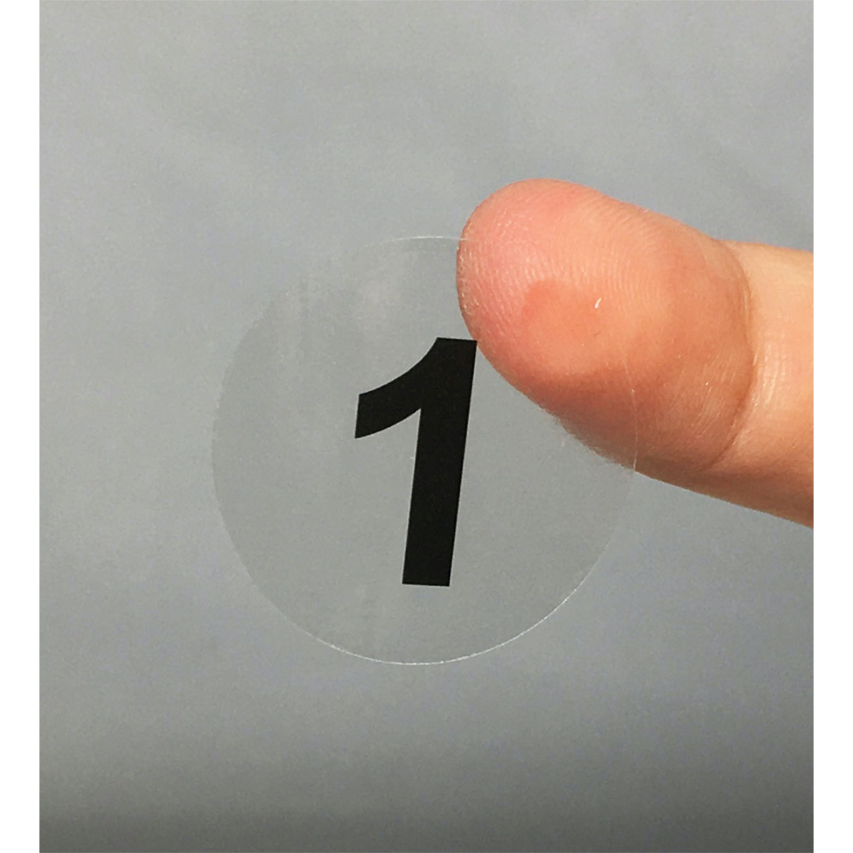 Ultra Clear Consecutive Number 1-10 Stickers | 1 inch inch - 1-10, 50 Sets - 500 Pack 