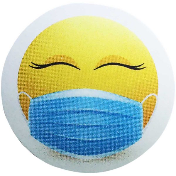 1.5 inches Face Mask Emoji Sticker EFM1 Shipping /& Mailing Labels 20 stickers