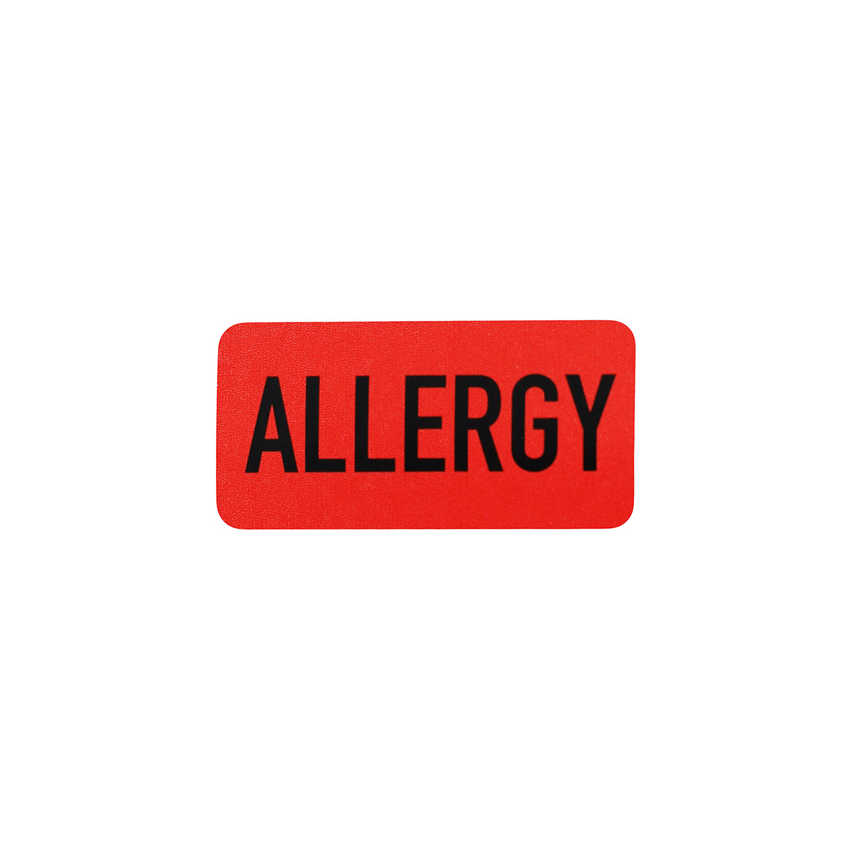 Red Medical Allergic To: Removable Labels