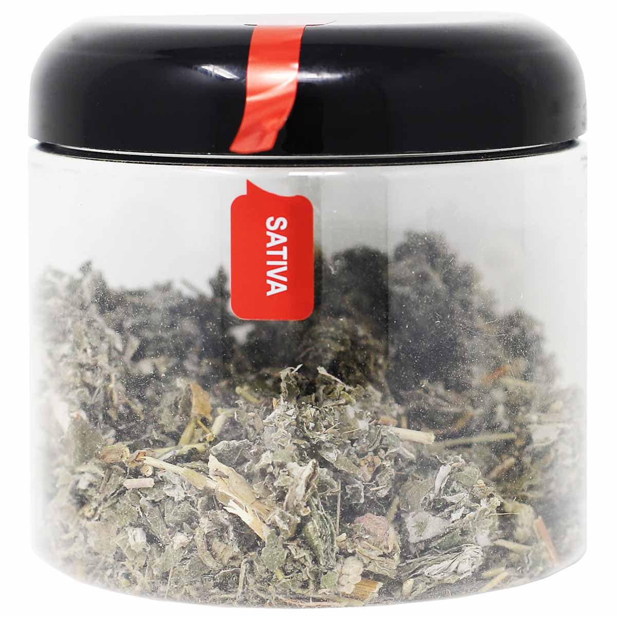 Metallic Red Sativa Cannabis Tamper Labels 0.5 ends (5/16 band) x 2.75" Barbell