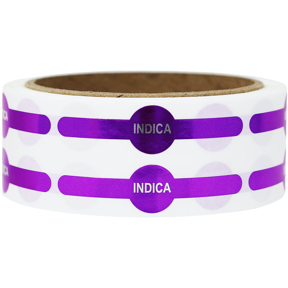 Metallic Purple Indica Vial Tube Labels 0.6 circle (0.25 band) x 2.5" Vial Tube