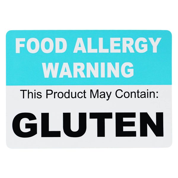 Large Food May Contain Gluten Allergy Warning Labels Instocklabels Com